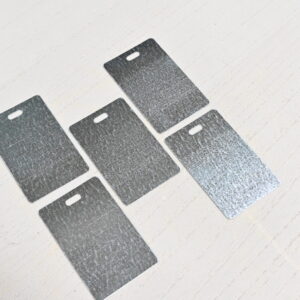 2.12" x 3.37" x .020 (2 x .156 HOLE) MILL FINISH
