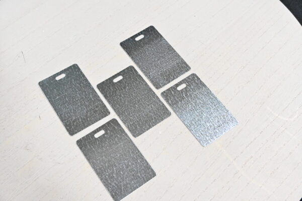 2.12" x 3.37" x .020 (2 x .156 HOLE) MILL FINISH